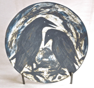 Jane Seymour "Crow sang to his love", mixed media, w. 50cm 2016