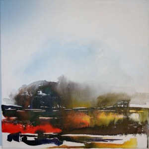 Mary Tritschler "Kerry landscape 2" - Ink mixed media - 40x40cm