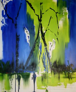 Mary Tritschler "Spring light between the trees" - Oil on linen - 120x100cm