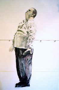 Vivienne Bogan, "Terpsichorean" mixed media on canvas, 147x77cm, 2016