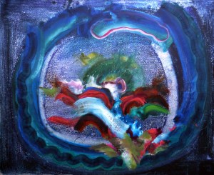 Patrick Walshe, 'Night in the Garden', 100 x 80cm, oils on silver leaf on canvas