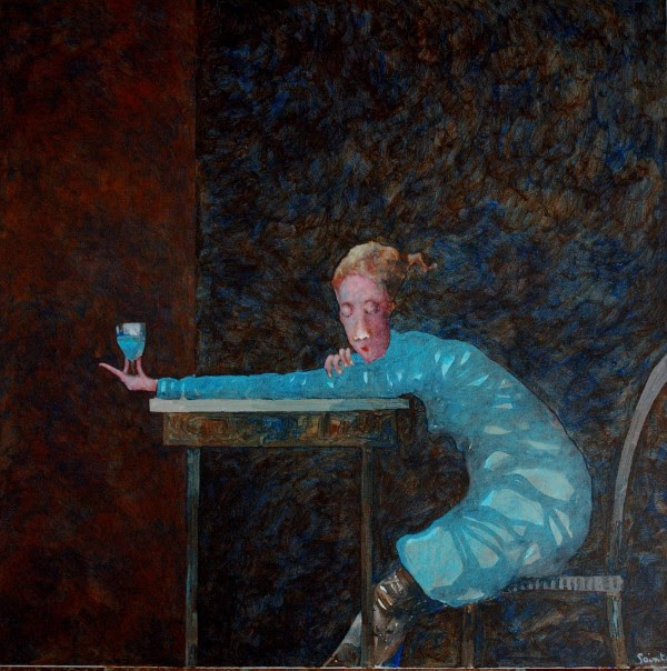 Andrew Painter, 'Dreaming Intently of a Blue Drink That Might Appear.' Acrylic on canvas, 80x80cm
