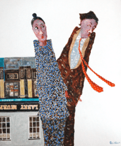 Andrew Painter, ''Not Knowing Which Direction to look in...' Acrylic on canvas, 61 x 50cm