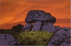 Maurice Meade, Dolmen serigraph, Carrowmore, County Sligo, Dublin Art, Art Gallery Dublin, Origin Gallery, paintings, art, artist painting, art for sale, paintings for sale, original art for sale, art buyer, buy art, online art gallery, gallery art, art galleries websites, fine art gallery,