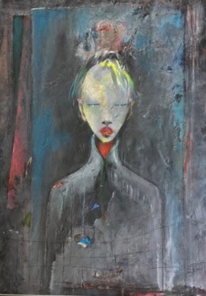 Eddie Cahill 'Poor Soul', 22 x 31", Acrylic on paper