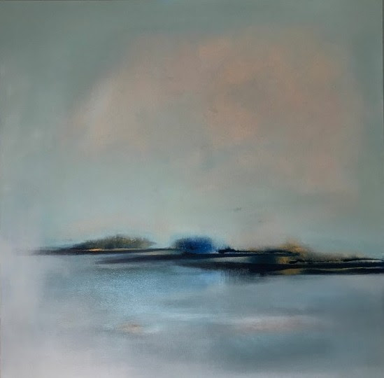 'Sky Over The Estuary', Oil in linen canvas, 100 x 100cm